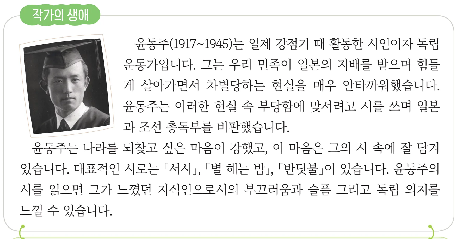45쪽 「작가의 생애」 상자